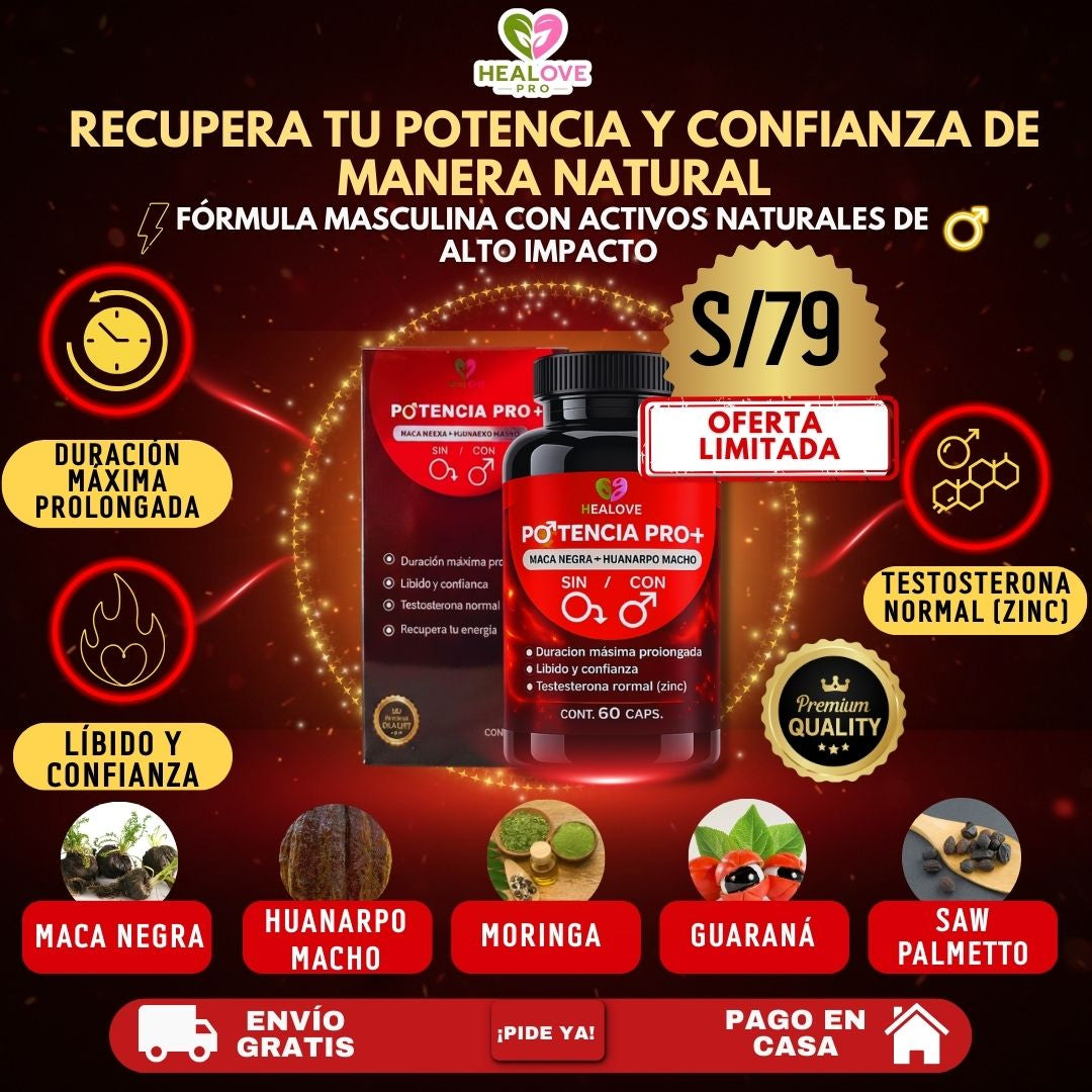 POTENCIA PRO MÁS ( CON MACA NEGRA + HUANARCO MACHO)