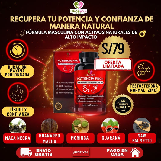 POTENCIA PRO MÁS ( CON MACA NEGRA + HUANARCO MACHO)
