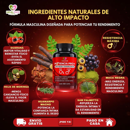 POTENCIA PRO MÁS ( CON MACA NEGRA + HUANARCO MACHO)